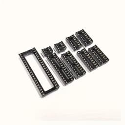 213Pcs/Box 2.54 1.778 mm Pitch DIP IC Sockets Solder Type Adaptor Assortment Kit (6/8/14/16/18/20/24/28/40/48 Pins)
