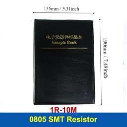 4250PCS 0805 SMD Resistor Book Kit 1% High Precision 1Ω-10MΩ 170 Values Sample Resistor Book for Electronics Repair DIY