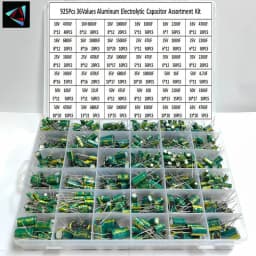 925Pcs 36Values Aluminum Electrolytic Capacitor Assortment Kit Low ESR 1uF 4.7uF 10uF 22uF 47uF 100uF 220uF 330uF 470uF