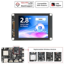 CrowPanel Advance 2.8''-HMI ESP32 AI Functions Display 320x240 IPS Touch Screen Support Arduino/LVGL/Micropython