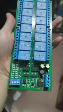 16-Channel 12V 10A DIN Rail Box PLC Expansion Board RS485 Modbus RTU Relay Module