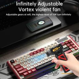 110000RPM Violent Blower Fan Electric Air Duster Adjustable wind speed Violent Blower Rechargeable with Light Car Cleaning
