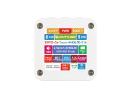 ESP32-C6 2.16inch Touch Screen Development Board, 480 × 480 Resolution, 16.7M Color,Dual Microphones, 2.4GHz Wi-Fi And BLE 5