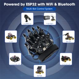 ESP32 Motion Sensing Glove Supports Arduino ACECode Python DIY Robotic STEM Toy Starter Kit Five Fingers Arm for Codin Robot Kit