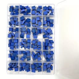 240Pcs 3296W 3296X (50R - 1M) 24 Values Multiturn Trimmer Potentiometer Kit High Precision 3296 Variable Resistor With Free Box