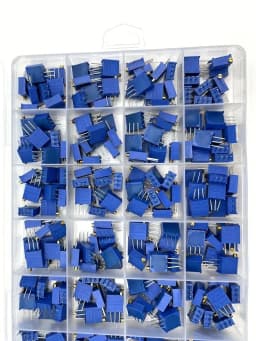 240Pcs 3296W 3296X (50R - 1M) 24 Values Multiturn Trimmer Potentiometer Kit High Precision 3296 Variable Resistor With Free Box