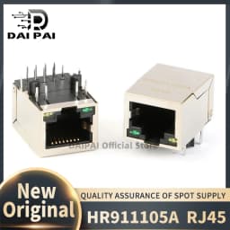 (50Pcs/Lot) 100% New original HR911105A RJ45 socket - with LED light network isolation transformer filter
