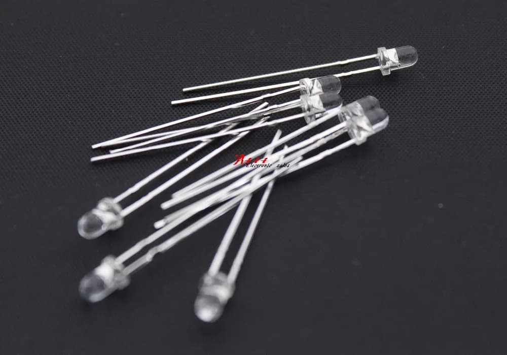 1000PCS 3MM phototransistor receiver F3 Transparent white gel receives photosensitive tube diode light LED lamp beads