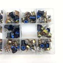160pcs Wh148 20MM Dual Gang Stereo 6pin Potentiometer kit 1k 2K 5k 10k 20k 50k 100k 500k 1Mwith knobs Single Set Shaft Nuts