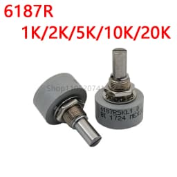 1pcs 360 Degrees Unlimited Brand New Conductive Plastic Potentiometer Single 6187R 1K 2K 5K 10K 6187-138A LF R20K