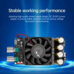 ZK-6001 DC18-50V Active Subwoofer Pure Post Amplifier Board Low-Pass Filter Mono 600W Frequency Volume Adjustment TPA3225