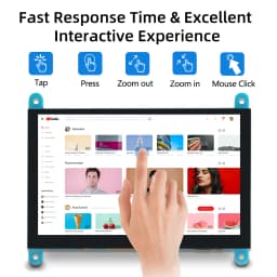 5 Inch IPS LCD Capacitive Touch Screen 800*480 HDMI Display Monitor for Raspberry Pi 5 4B 3B