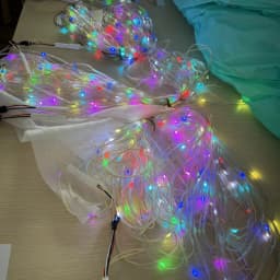 DDDZ 15M/20M String Lights for Kite Line Decoration Big LED Delta Inflatable Kite with Speed and Color Adjust with Meteor Flash