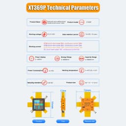 XT369P DC 4.5-80V 30A Type-C digital display voltage current power meter 4000W high power Bidirectional current detector