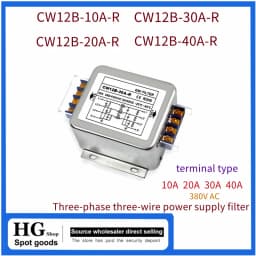 CW12B-10A/20A/30A/40A-R Three-phase three-wire power filter 380V AC Terminal type guideway CW12B-10A-R CW12B-30A-R