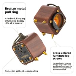 VU Pickup Meter Retro Wooden VU Level Indicator, Audio Rhythm Luminous Products