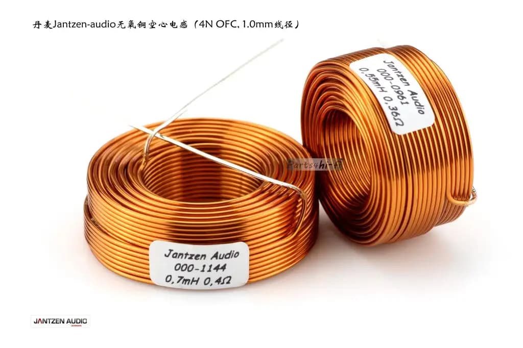 2pcs/lot Original Denmark Jantzen-Audio 4N Oxygen Free Copper Hollow Frequency Division Inductance Coil 1mm Series Free Shipping