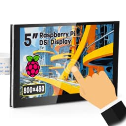 OSOYOO 5 Inch RPi5 DSI Capacitive Touch Screen LCD Display Monitor for Raspberry Pi 5 4 2 3 3B+