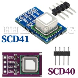 SCD40 SCD41 Gas Sensor Module 2.4-5.5V Detects CO2 Carbon Dioxide Temperature and Humidity Sensor I2C Communication