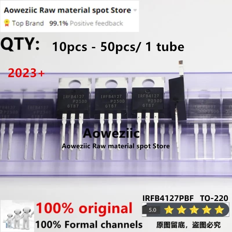 Aoweziic 2023+ 100% New Imported Original IRFB4127PBF IRFB4127 TO-220 Field Effect MOS tube N Channel 200V 76A