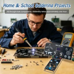Flight Simulator DIY Soldering Project with LCD & Sound Effects Throttle & Angle Control STEM Electronics Kit for Teens Students