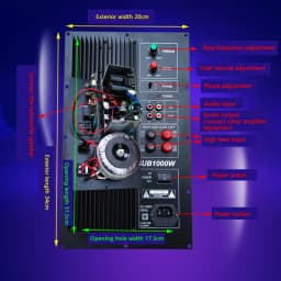 SUB1500W High-Power Heavy Bass Amplifier Board SW18-Inch Bass Pure Active Heavy Subwoofer Bass 8 Major Tubes