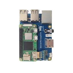 Raspberry Pi Zero 2W USB 2.0 Hub Expansion Board - 100Mbps RJ45 Ethernet + Audio Jack & Pogo Pin Power Supply