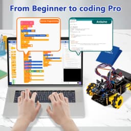 ACEBOTT Robot Toy Starter Kit for Arduino Project with ESP32 and Code Learning Develop Skill Full Version Smart Car Kit