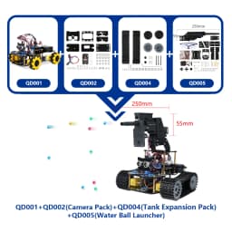 ACEBOTT Robot Toy Starter Kit for Arduino Project with ESP32 and Code Learning Develop Skill Full Version Smart Car Kit