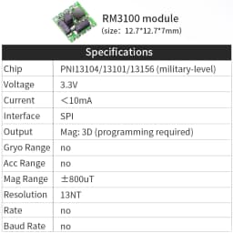 WitMotion PNI RM3100 Industry Magnetometer Sensor, Output 3-axis Magnet Field, SPI Digital Electronic Compass for Arduino