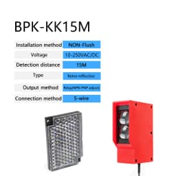 BXUAN Photoelectric Sensor E3K 20m Detection Distance Switch Sensor NPN PNP 24V 110V 220V Proximity Sensor