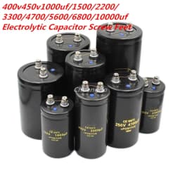 Electrolytic Capacitors 400V 450V 1000UF 1500UF 2200UF 3300UF 4700UF 5600UF 6800UF 10000UF Brand New Spot Screw Feet 105c