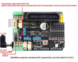 Emakefun For Arduino UNO Mega2560 R3 Expansion Board 6~35V With 4 Channels Motors Servos Ports PS2 JoystickRemoteControl
