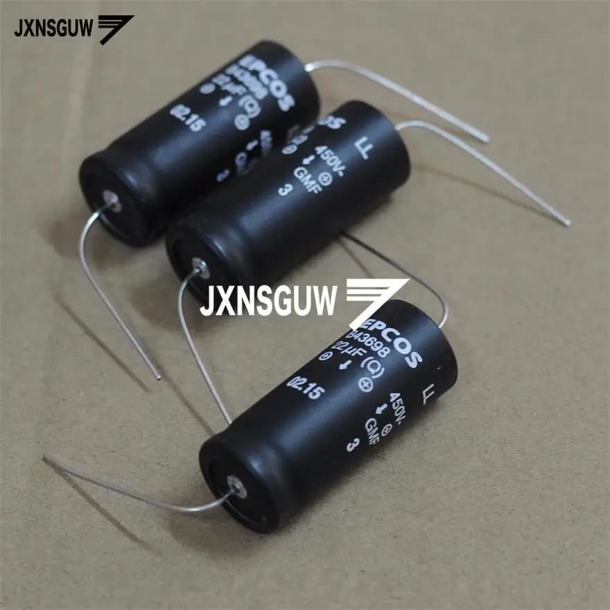 4PCS NEW EPCOS B43698 LL 450V22UF 16X40MM Axial Filter Electrolytic Capacitors 22uF/450v Decoupling capacitor 22UF 450V