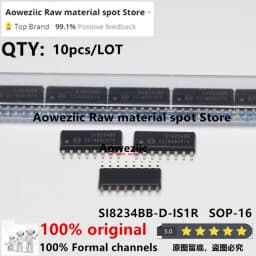 Aoweziic 2024+ 10pcs 100% New Original SI8232BB-D-IS1R SI8232BB SI8234BB-D-IS1R SI8234BB SI8660BB-B-IS1R SI8660BB SOP-16