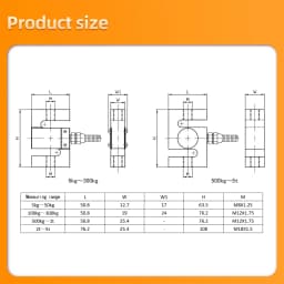 S Type Load Cell Sensor 5KG 10KG 20KG 30KG 50KG 100KG HX711 AD Module Weight Sensor Electronic Scale 200KG 300KG 500KG 1T 2T 3T