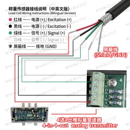 Industrial Load Cell Signal Amplifier 4 Channels 4-20mA 0-10V Converter High Precision Weighing Transmitter Aluminum Box