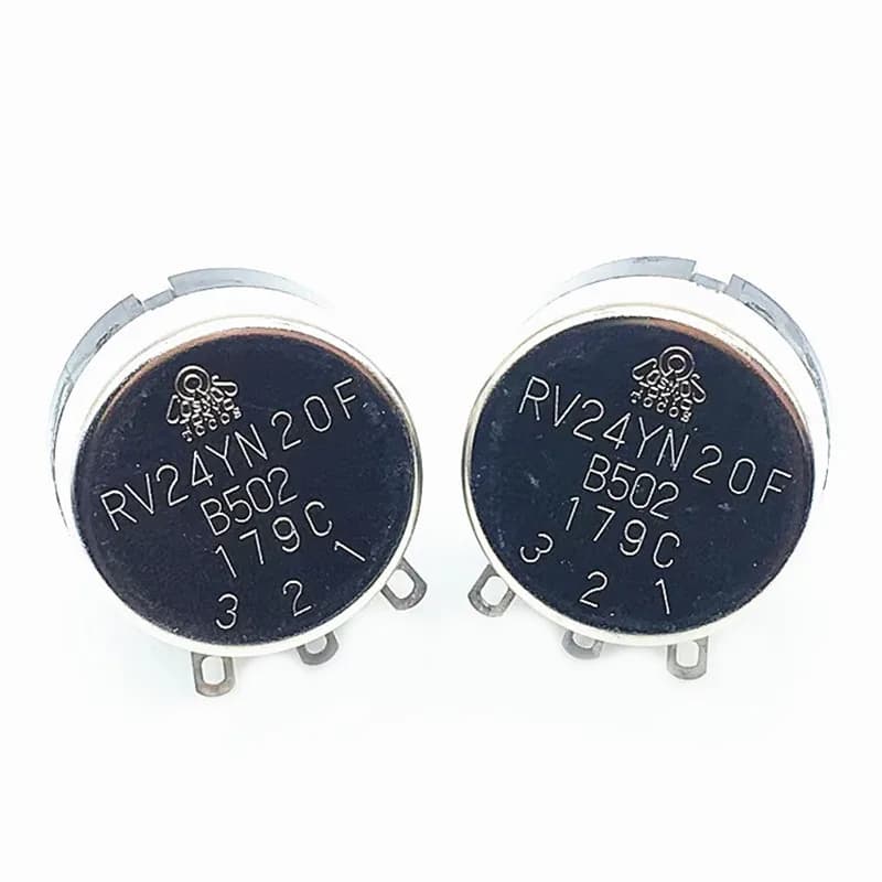 10PCS Potentiometer RV24YN20F B102 B202 B502 B103 B203 B503 B104 B105 Semi-Axle Carbon Film Single Coil 2W 1K 5K 10K 100K 500K