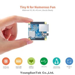 NanoPi Neo v1.4 (512M) & Heat Sink, YoungSunTek Allwinner H3 Quad Cortex-A7,1.2GHz, OpenWRT,Ubuntu Linux Armbian DietPi Kali
