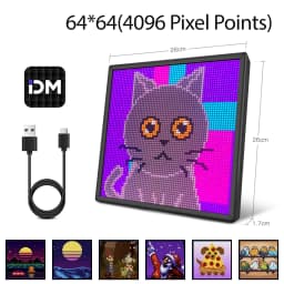LED Pixel Display Bluetooth Smart Matrix Pixel Screen Panel Night Light Clock 16x16 32x32 64x64 Digital Lamp DIY Art Home Decor