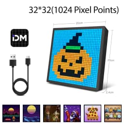 LED Pixel Display Bluetooth Smart Matrix Pixel Screen Panel Night Light Clock 16x16 32x32 64x64 Digital Lamp DIY Art Home Decor