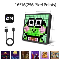 LED Pixel Display Bluetooth Smart Matrix Pixel Screen Panel Night Light Clock 16x16 32x32 64x64 Digital Lamp DIY Art Home Decor