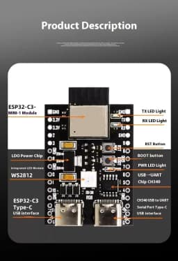 ESP32 S3 Core Board WiFi Bluetooth DevKitC 1 C3 N8R2 N16R8 Module for IoT Development Programming Kit