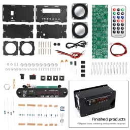 3Wx2 DIY Bluetooth Speaker Kit with FM Radio DIY Soldering Project Practice Solder Assembly DIY Electronic Kit Component Speaker
