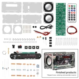 3Wx2 DIY Bluetooth Speaker Kit with FM Radio DIY Soldering Project Practice Solder Assembly DIY Electronic Kit Component Speaker
