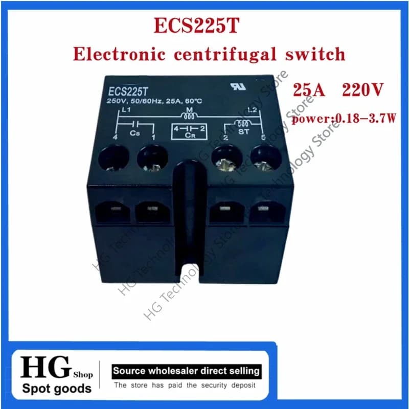 1PCS/Lot Original and brand new ECS225T 25A 220V electronic centrifugal switch