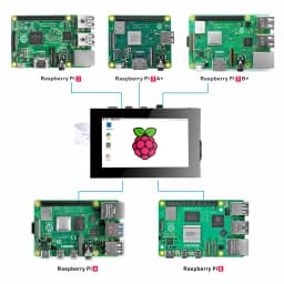 OSOYOO 3.5 RPi5 DSi Touchscreen LCD Display Capacitive Touch Screen Plug and Play Monitor for Raspberry Pi5 4 3 2 B B+
