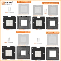Amaoe Planting Tin Platform BGA Reballing Stencil RTX3060 GN20-E3-A1 RX580 RX5700XT 215-0917220 RX6600XT 215-130000006 RX6800XT