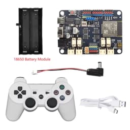 ESP32 Dev Board 3A Motor Driver (4 DC or 4 Encoder/4 Servo) 2.4GHz WiFi & Bluetooth ESP32-WROOM-32E 6-16V DC Input  USB-C 4*I2C
