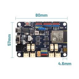 ESP32 Dev Board 3A Motor Driver (4 DC or 4 Encoder/4 Servo) 2.4GHz WiFi & Bluetooth ESP32-WROOM-32E 6-16V DC Input  USB-C 4*I2C